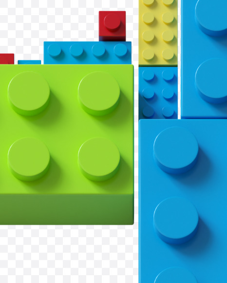 1 from Construction toys Font on Yellow Images Creative Fonts - S38107