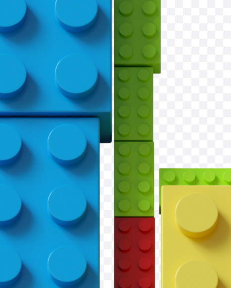 symbols from Construction toys Font on Yellow Images Creative Fonts - S38124