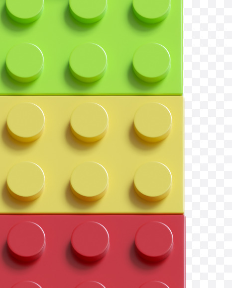 Letter Q from Lego bricks Font on Yellow Images Creative Fonts - S38142