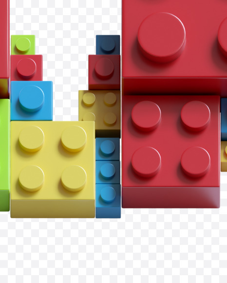 symbols from Lego bricks Font on Yellow Images Creative Fonts - S38171