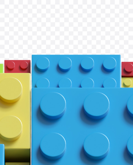 Letter C from Lego bricks Font on Yellow Images Creative Fonts - S38128