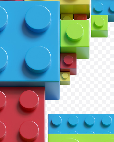 2 from Lego bricks Font on Yellow Images Creative Fonts - S38153