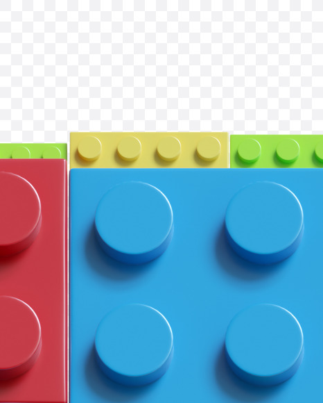 5 from Lego bricks Font on Yellow Images Creative Fonts - S38156