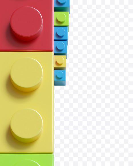 ! from Lego bricks Font on Yellow Images Creative Fonts - S38162