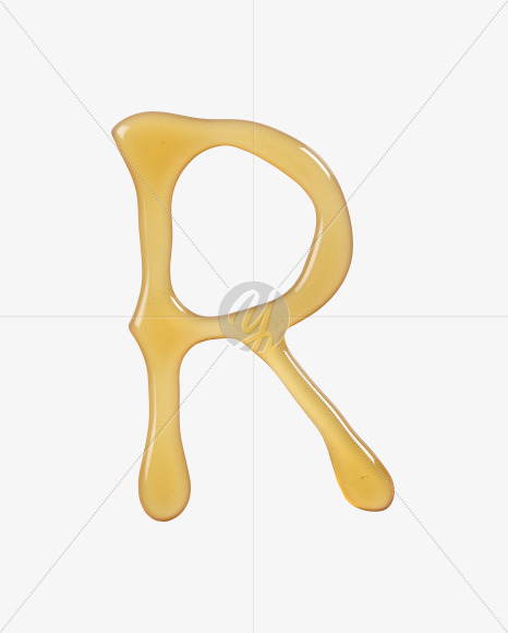 Letter R from Honey Be Font on Yellow Images Creative Fonts - S38236