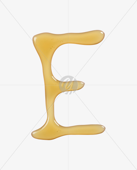 Letter E from Honey Be Font on Yellow Images Creative Fonts - S38223