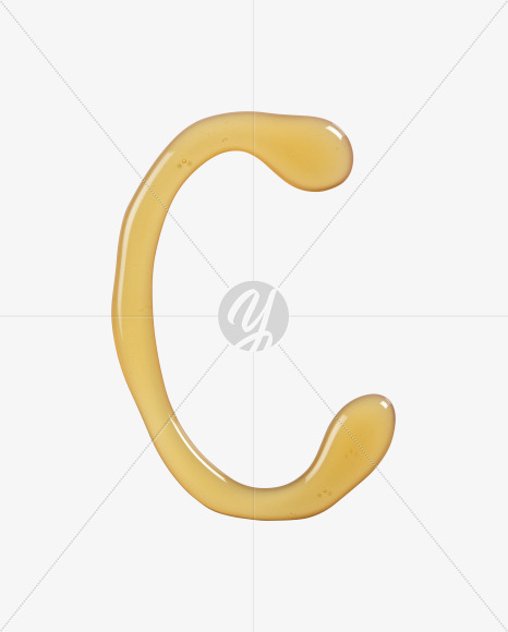 Letter C from Honey Be Font on Yellow Images Creative Fonts - S38221