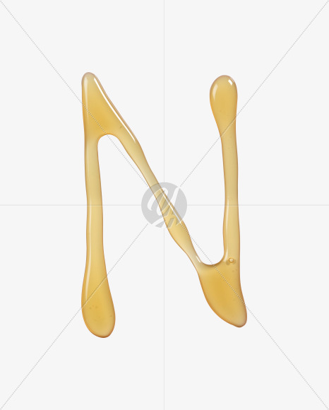 Letter N from Honey Be Font on Yellow Images Creative Fonts - S38232