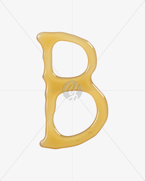 Letter B from Honey Be Font on Yellow Images Creative Fonts - S38220