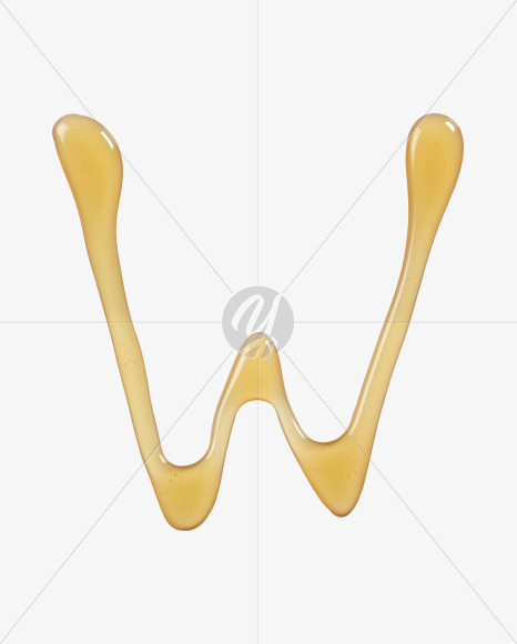 Letter W from Honey Be Font on Yellow Images Creative Fonts - S38241