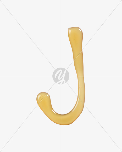 Letter J from Honey Be Font on Yellow Images Creative Fonts - S38228