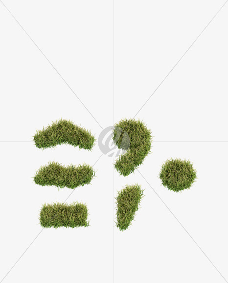 symbols from Grass Cut Font on Yellow Images Creative Fonts - S38395