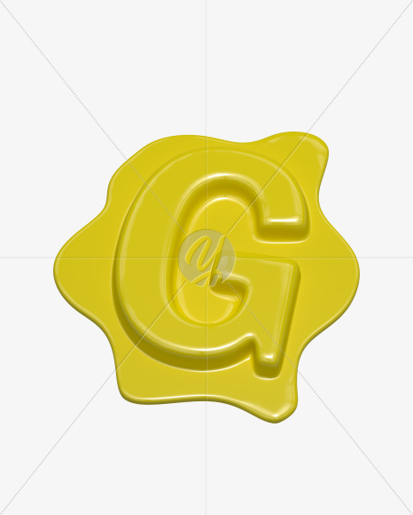 Letter G from Fun Paint Font on Yellow Images Creative Fonts - S38403