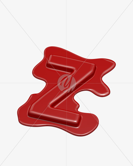 Letter Z from Fun Paint Font on Yellow Images Creative Fonts - S38422