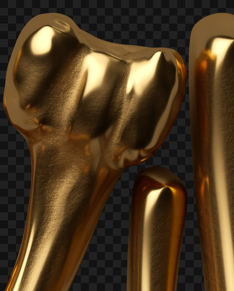 Letter M from The Golden Bone Font on Yellow Images Creative Fonts - S38580