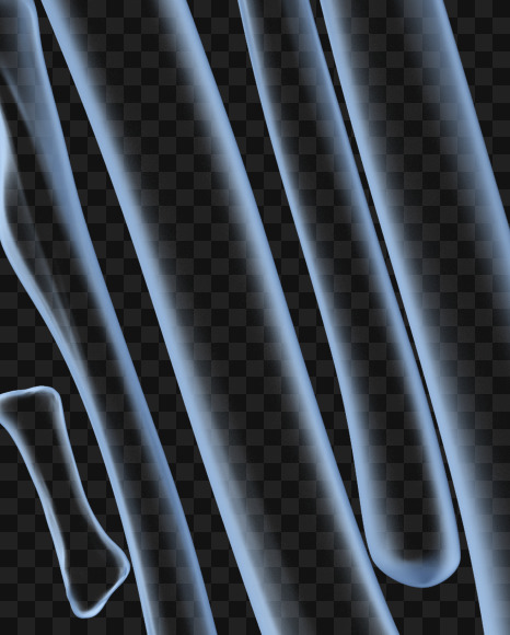 Letter A from X-ray Bones Font on Yellow Images Creative Fonts - S38614