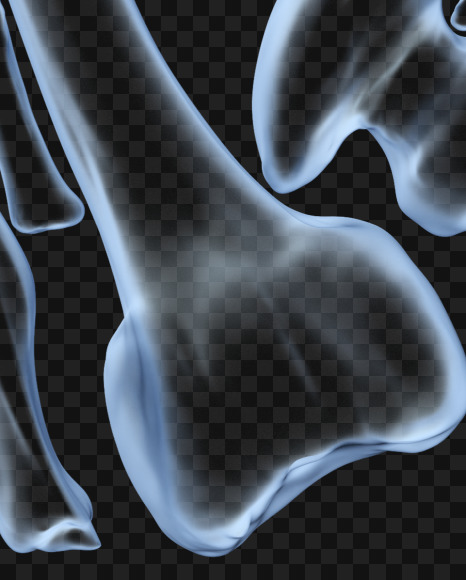 Letter W from X-ray Bones Font on Yellow Images Creative Fonts - S38636