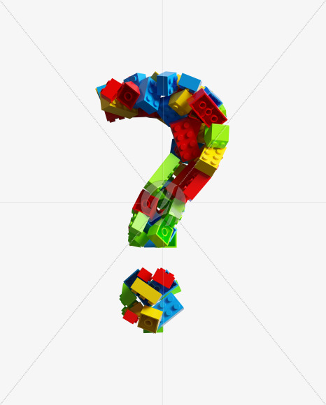 ? from LEGO color bricks on Yellow Images Creative Fonts - S38697