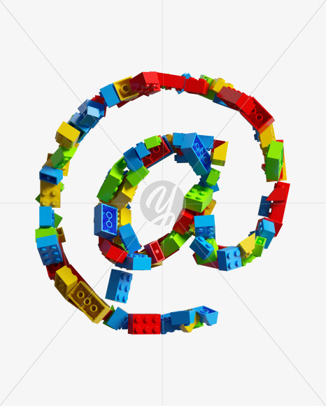 @ from LEGO color bricks on Yellow Images Creative Fonts - S38704