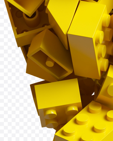 Letter M from Yellow Lego Bricks Font on Yellow Images Creative Fonts - S38719