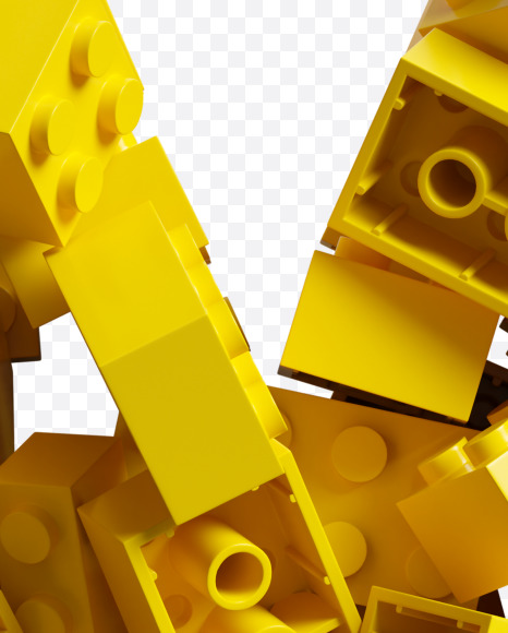 Letter X from Yellow Lego Bricks Font on Yellow Images Creative Fonts - S38730