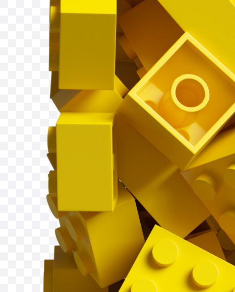 1 from Yellow Lego Bricks Font on Yellow Images Creative Fonts - S38733