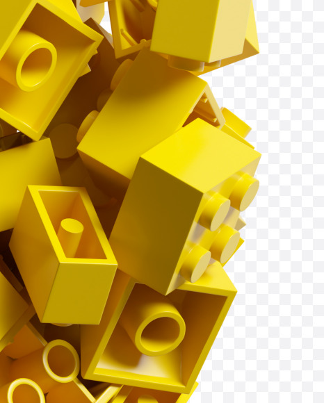 3 from Yellow Lego Bricks Font on Yellow Images Creative Fonts - S38735