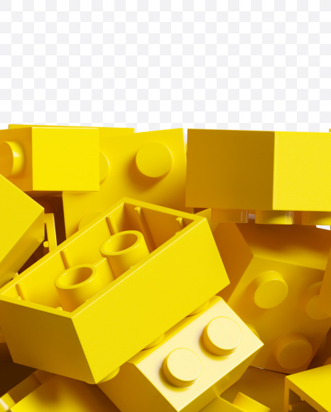 Letter E from Yellow Lego Bricks Font on Yellow Images Creative Fonts - S38711