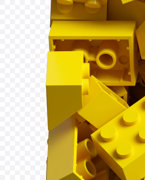 Letter F from Yellow Lego Bricks Font on Yellow Images Creative Fonts - S38712