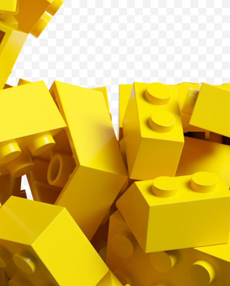 Letter Z from Yellow Lego Bricks Font on Yellow Images Creative Fonts - S38732