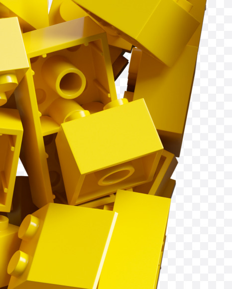 4 from Yellow Lego Bricks Font on Yellow Images Creative Fonts - S38736