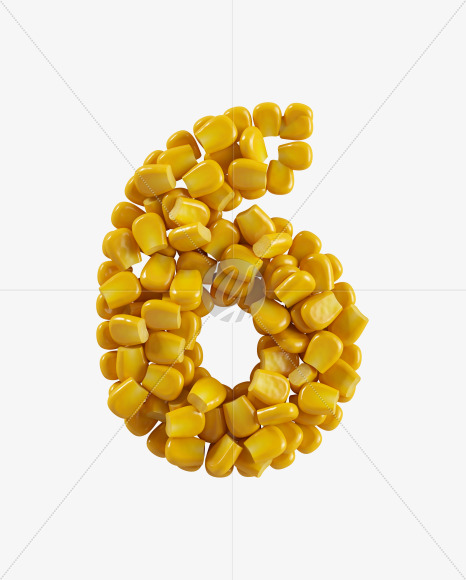 6 from Corn Font on Yellow Images Creative Fonts - S38785