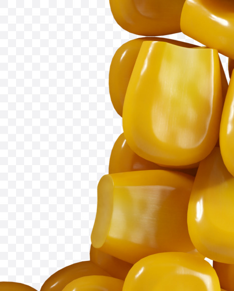 Letter U from Corn Font on Yellow Images Creative Fonts - S38774