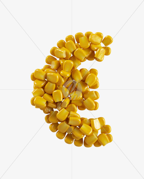 euro from Corn Font on Yellow Images Creative Fonts - S38795