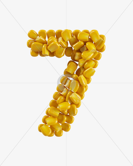 7 from Corn Font on Yellow Images Creative Fonts - S38786