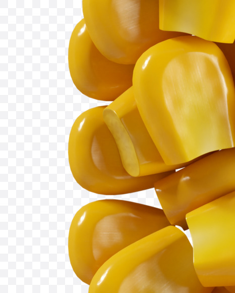 Letter I from Corn Font on Yellow Images Creative Fonts - S38762