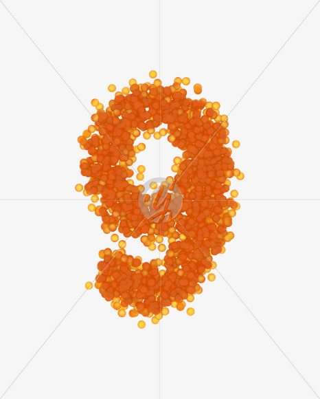 9 from Red Caviar on Yellow Images Creative Fonts - S38880