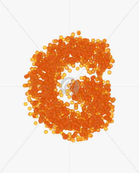 Letter G from Red Caviar on Yellow Images Creative Fonts - S38852