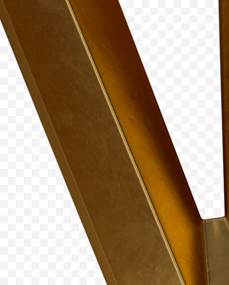 Letter N from Golden Rome Font on Yellow Images Creative Fonts - S38940