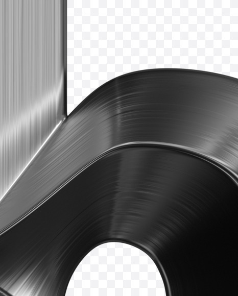 5 from Metal shine Font on Yellow Images Creative Fonts - S39001