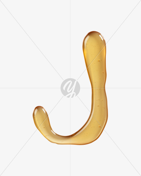 Letter J from Sweet Honey Font on Yellow Images Creative Fonts - S39367