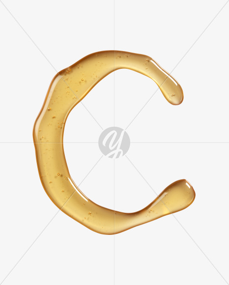 Letter C from Sweet Honey Font on Yellow Images Creative Fonts - S39360