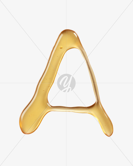 Letter A from Sweet Honey Font on Yellow Images Creative Fonts - S39358