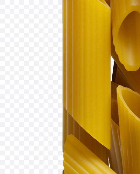 Letter I from Penne pasta Font on Yellow Images Creative Fonts - S39411