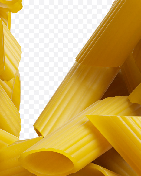 Letter K from Penne pasta Font on Yellow Images Creative Fonts - S39413