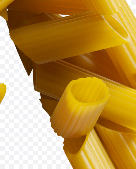 Letter N from Penne pasta Font on Yellow Images Creative Fonts - S39416