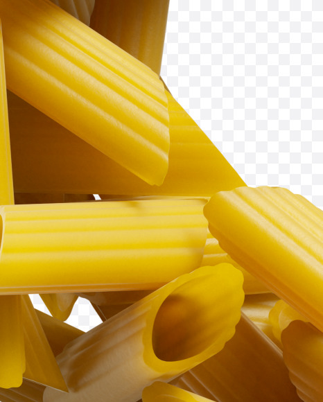 Letter S from Penne pasta Font on Yellow Images Creative Fonts - S39421