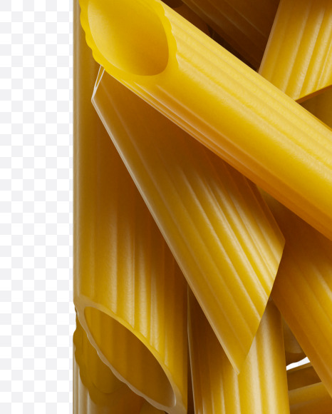 Letter R from Penne pasta Font on Yellow Images Creative Fonts - S39420