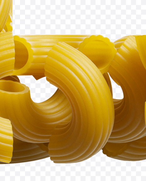 Letter L from Macaroni pasta Font on Yellow Images Creative Fonts - S39460