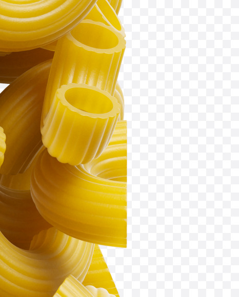 Letter I from Macaroni pasta Font on Yellow Images Creative Fonts - S39457